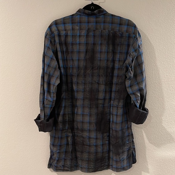 NWT Lanvin spray paint effect checked shirt - Picture 15 of 16